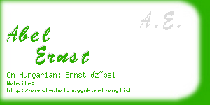 abel ernst business card